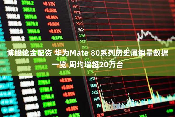 博股论金配资 华为Mate 80系列历史周销量数据一览 周均增超20万台